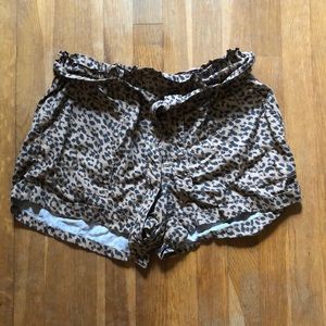 Aerie size large leopard tie shorts. Never worn
